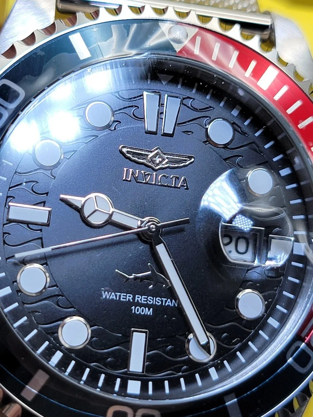 Invicta Pro Diver Curve Men's Watch 43mm Red & Blue Pepsi Stainless Steel 47176